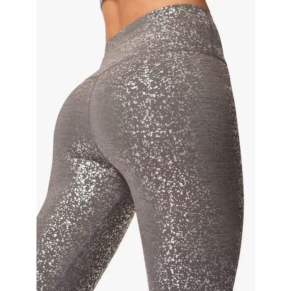 Sweaty Betty Goddess 7/8 Leggings in Grey Foil Size XS Metallic High Waisted Gym - Picture 4 of 16